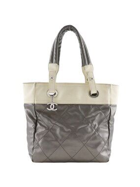 Chanel Paris Biarritz Tote Bag PM Gray